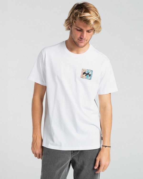 0 Crayon Wave - Camiseta para Hombre Blanco W1SS48BIP1 Billabong
