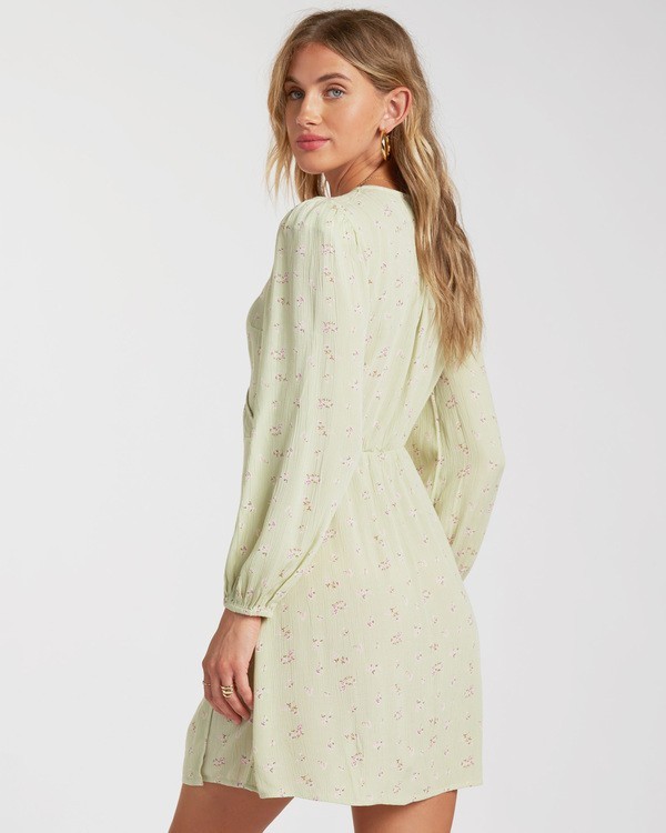 3 Lotta Love - Robe portefeuille courte pour Femme Vert W3DR36BIP1 Billabong