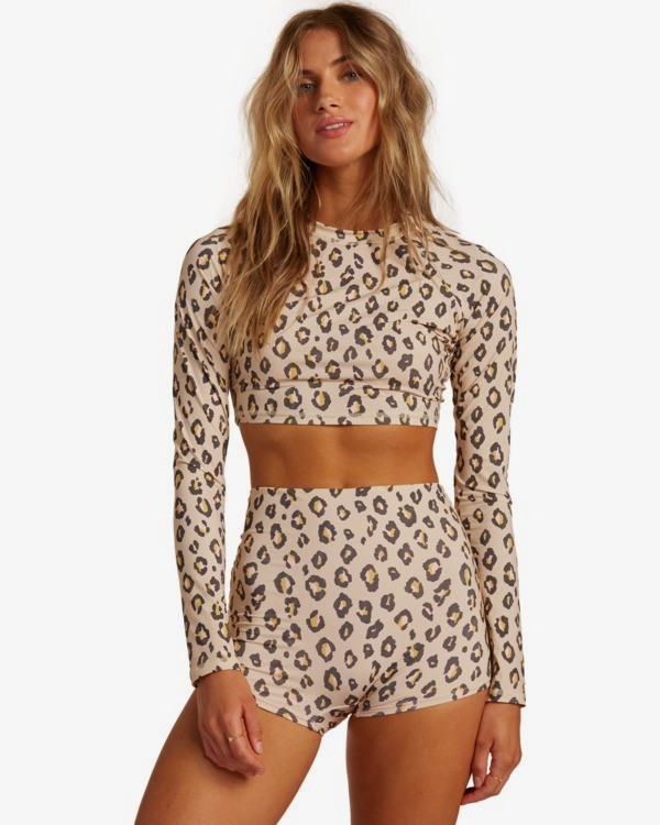 0 Sweet Sands - Long Sleeve UPF 50 Cropped Rash Vest for Women  W3GY04BIP1 Billabong