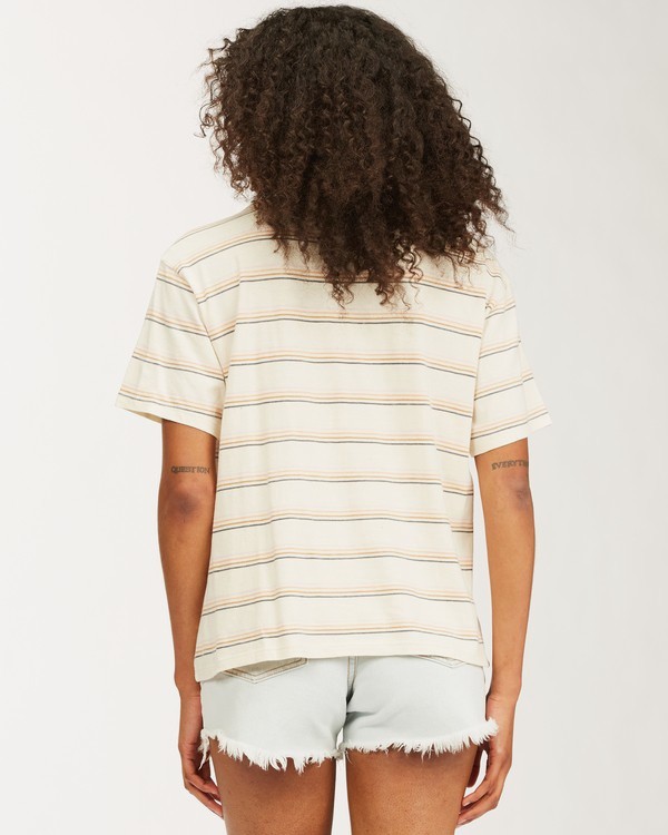 2 Beach Stripes - T-Shirt mit Boyfriend Fit für Frauen Braun W3KT40BIP1 Billabong