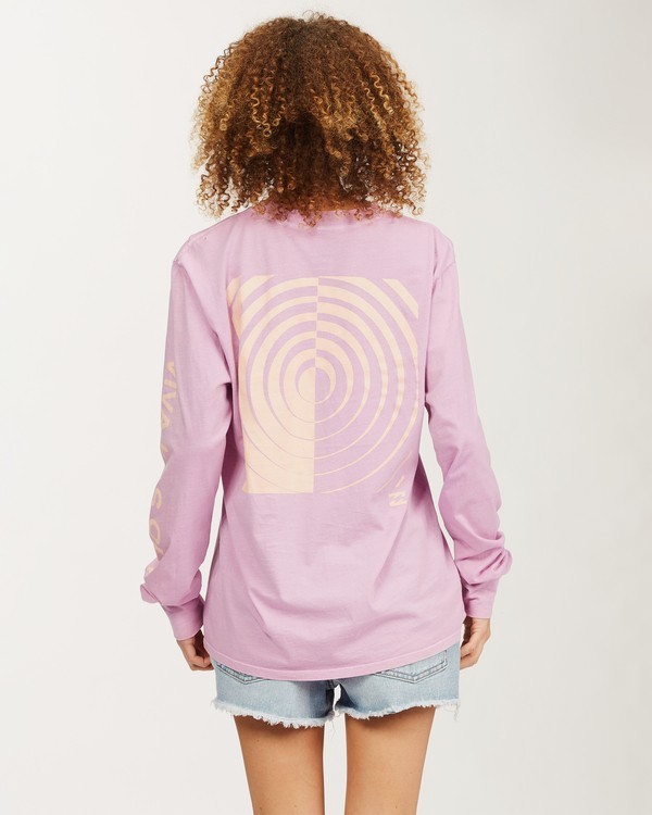 2 Surfadelic - Longsleeve für Frauen Blau W3LS01BIP1 Billabong