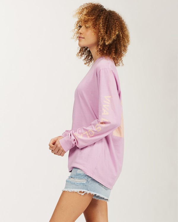 3 Surfadelic - Longsleeve für Frauen Blau W3LS01BIP1 Billabong