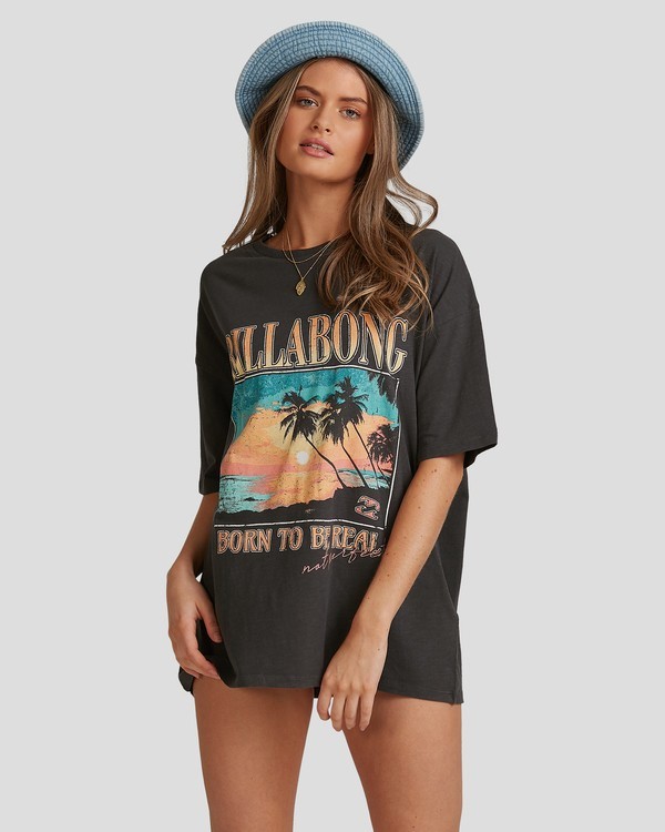 5 Born To Be - Oversized T-Shirt for Women  W3SS53BIP1 Billabong