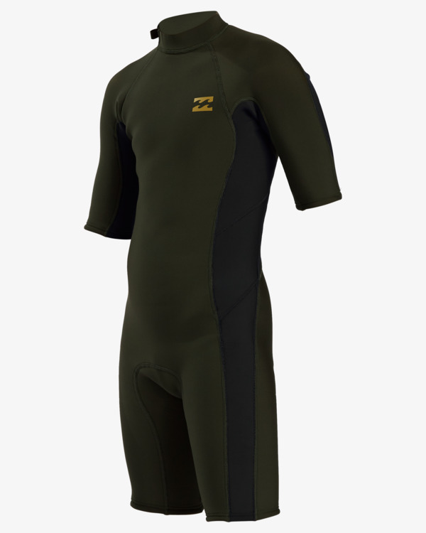 0 2/2mm Absolute - Traje de surf de primavera con manga corta y cremallera en la espalda para Chicos Marron W42B51BIP1 Billabong
