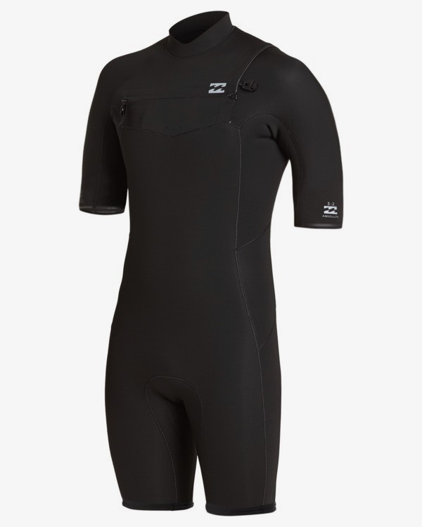 0 2/2mm Absolute - Muta estiva con zip sul petto da Uomo Black W42M63BIP1 Billabong