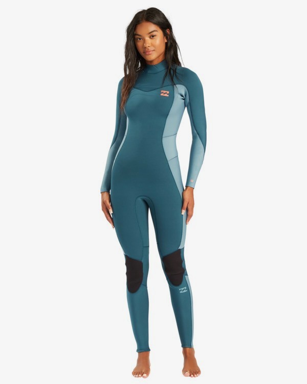 0 Synergy - Traje de surf con cremallera atrás 3/2mm para Mujer Azul W43G52BIP1 Billabong