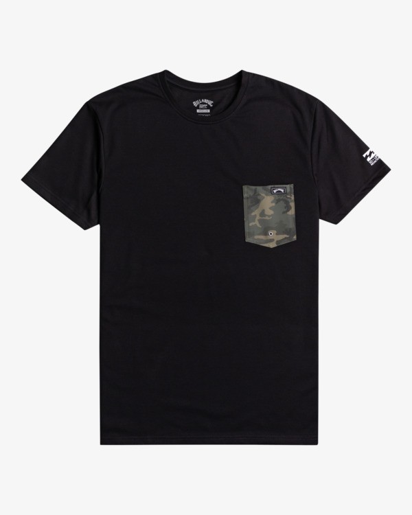 0 Team Pocket - UPF 50 Surf T-Shirt met Korte Mouw voor Heren Black W4EQ06BIP1 Billabong