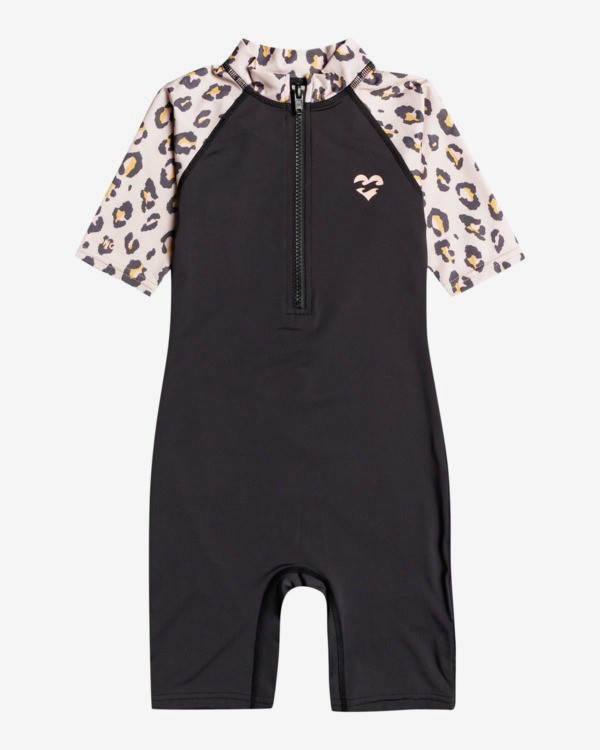 0 Billie Logo Combi - Licra de Manga Corta con Protección Solar UPF 50 para Bebés Negro W4TY03BIP1 Billabong