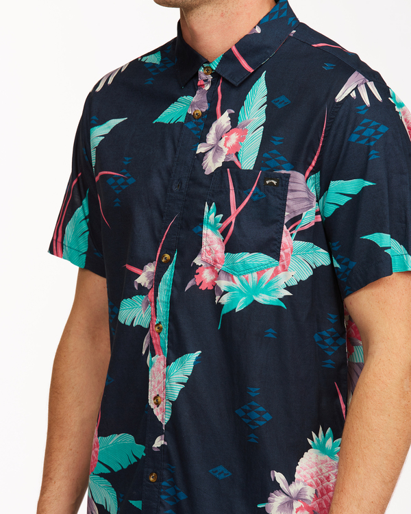 3 Sundays Floral - Kurzärmliges Oberteil für Männer Blau X1SH01BIS1 Billabong