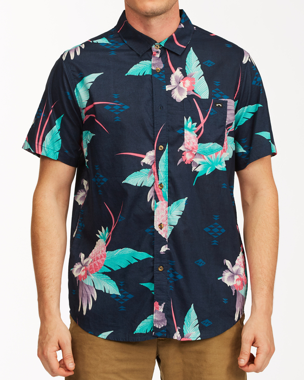 0 Sundays Floral - Kurzärmliges Oberteil für Männer Blau X1SH01BIS1 Billabong