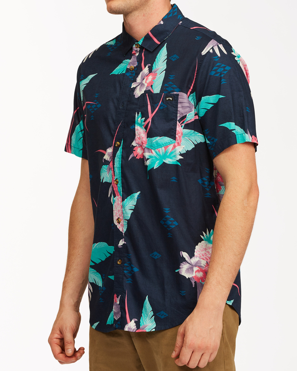 2 Sundays Floral - Kurzärmliges Oberteil für Männer Blau X1SH01BIS1 Billabong