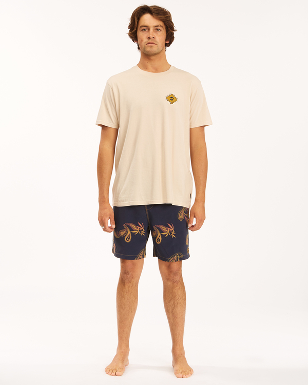 6 Wrangler Hazy Paisley Layback 17" - Boardshort para Hombre Azul Z1LB03BIF1 Billabong