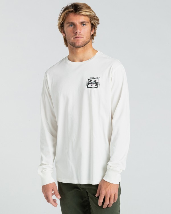 0 Crayon Wave - Long Sleeve T-Shirt for Men White Z1LS13BIF1 Billabong