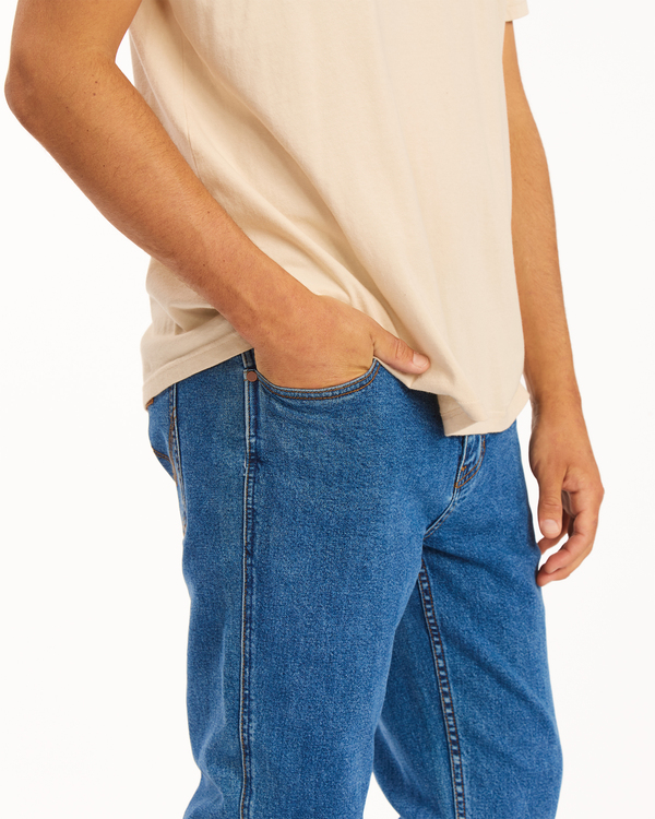 5 Wrangler 73 Hemp - Pantalones Vaqueros Rectos para Hombre Azul Z1PN11BIF1 Billabong