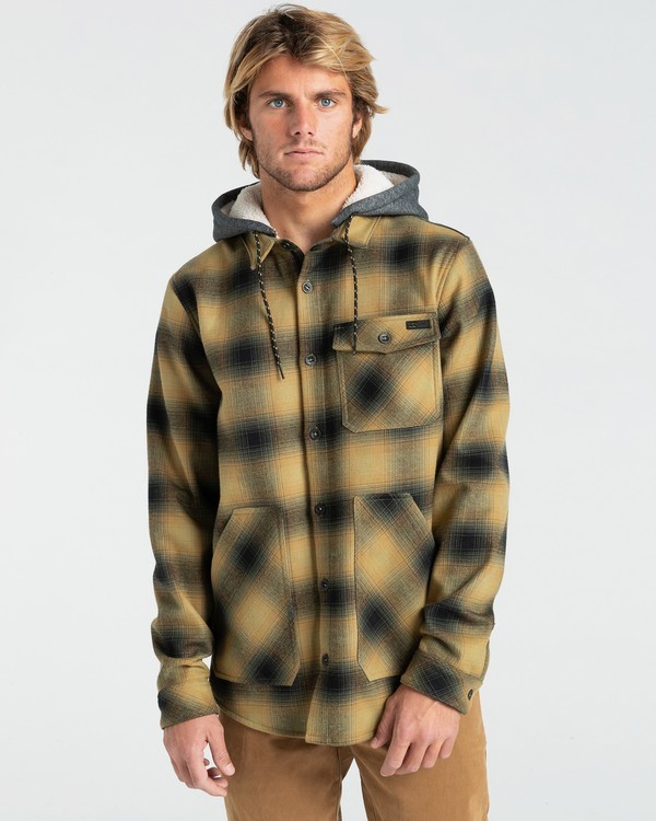 Furnace Bonded Water Repellent Hooded Flannel Shirt for Men Billabong