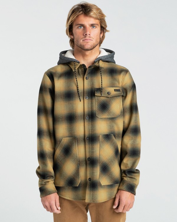 Furnace Bonded Water Repellent Hooded Flannel Shirt for Men Billabong