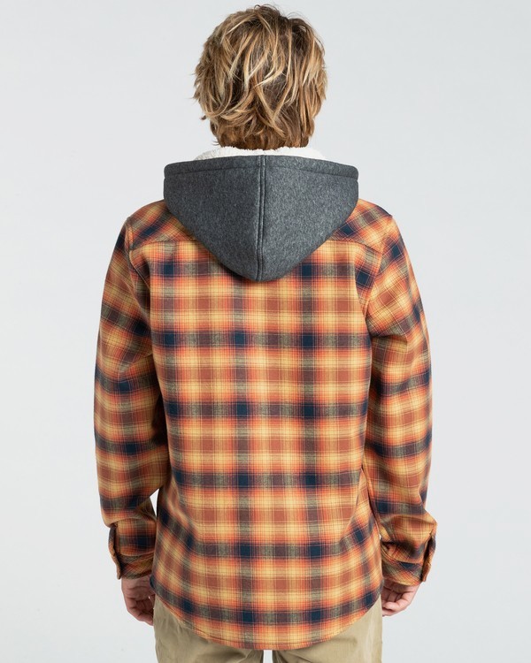 Furnace Bonded Water Repellent Hooded Flannel Shirt for Men