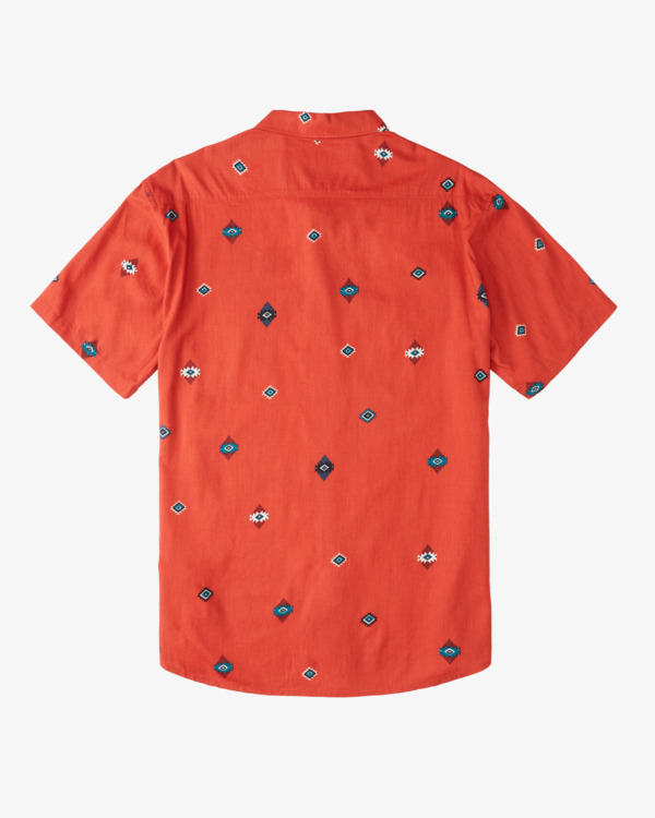 6 Wrangler Distant Land - Short Sleeve Shirt for Men Red Z1SH30BIF1 Billabong