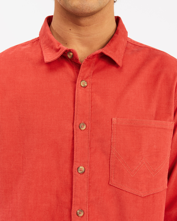 6 Wrangler Bowie - Camiseta de pana para Hombre Rojo Z1SH34BIF1 Billabong