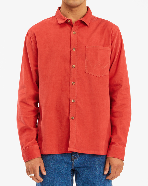 1 Wrangler Bowie - Camiseta de pana para Hombre Rojo Z1SH34BIF1 Billabong
