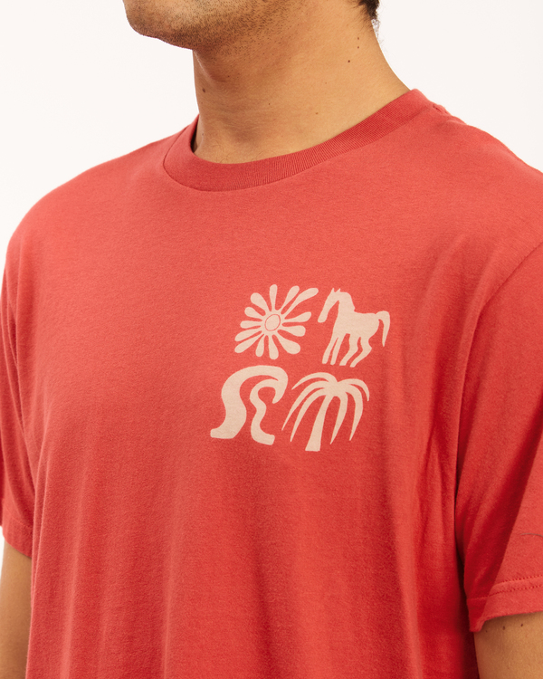 5 Wrangler Lands - Camiseta para Hombre Rojo Z1SS08BIMU Billabong
