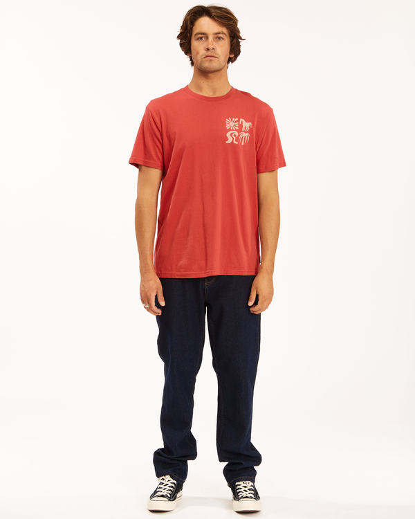 2 Wrangler Lands - Camiseta para Hombre Rojo Z1SS08BIMU Billabong