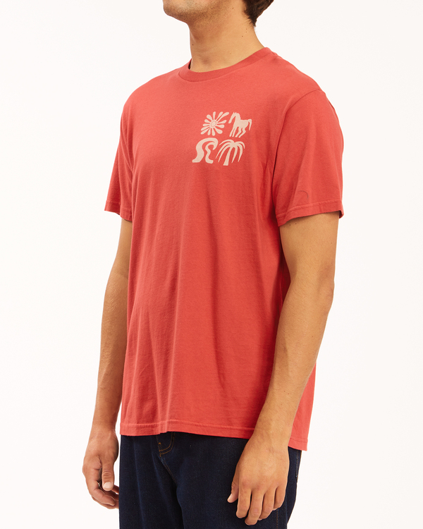 4 Wrangler Lands - Camiseta para Hombre Rojo Z1SS08BIMU Billabong