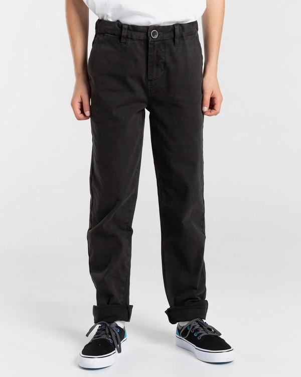 0 73 - Chinos for Boys 8 - 14 Black Z2PT11BIF1 Billabong