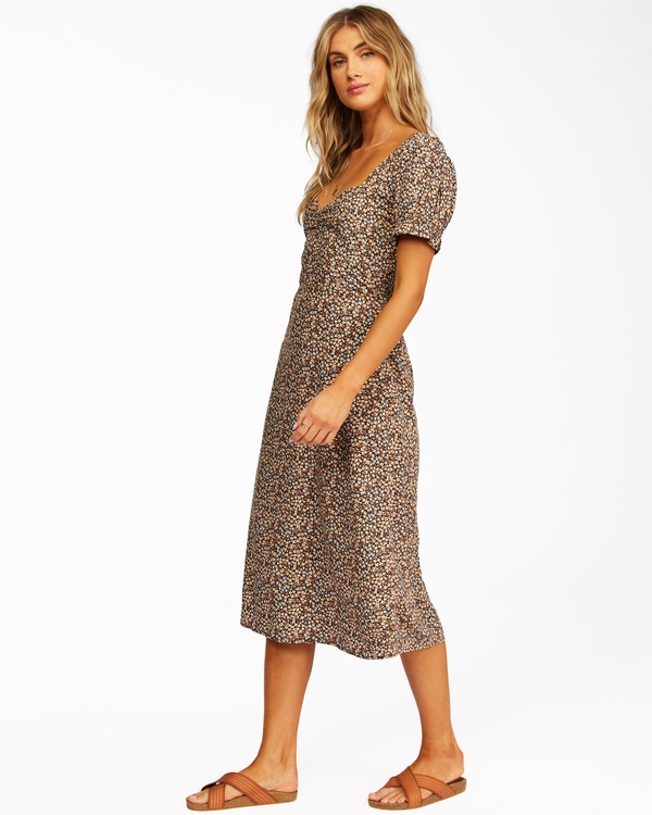 2 Love Letters - Vestido de Longitud Media para Mujer Negro Z3DR22BIF1 Billabong