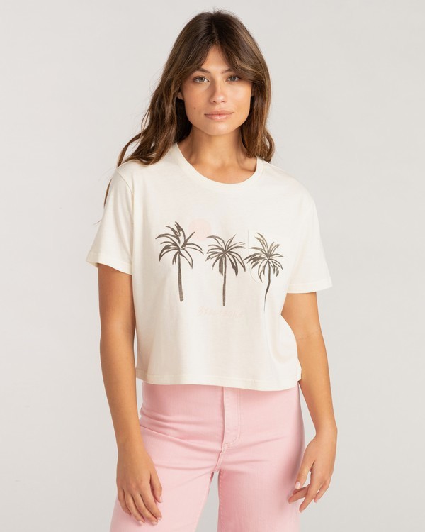 0 Three Palms - T-shirt pour Femme Marron Z3SS06BIF1 Billabong