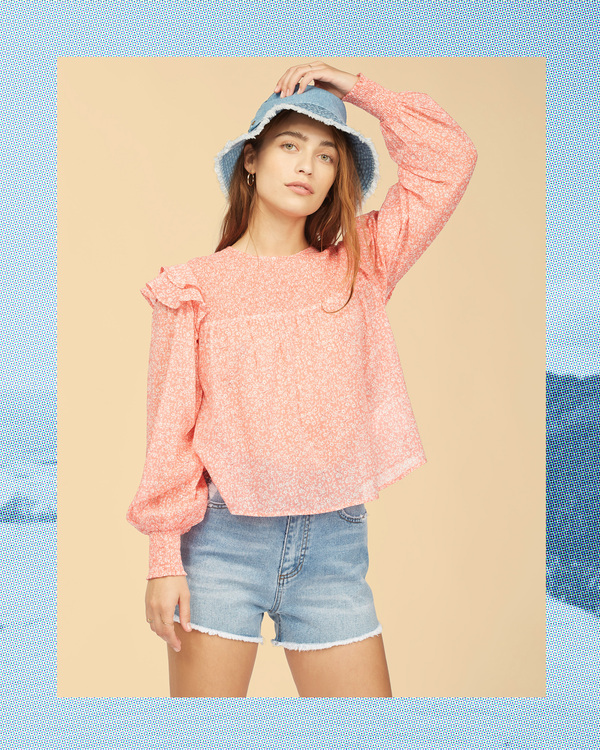 1 Wrangler Carefree - Blouse pour Femme Rose Z3TP17BIF1 Billabong