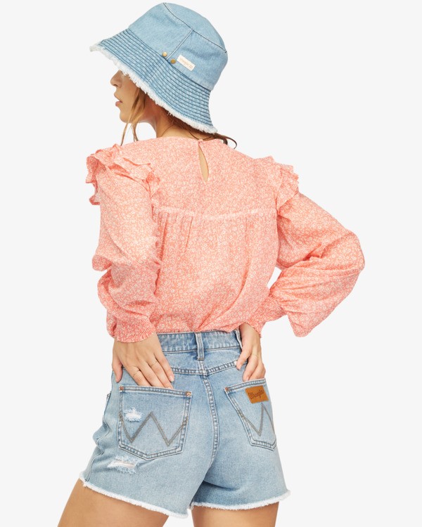 5 Wrangler Carefree - Blouse pour Femme Rose Z3TP17BIF1 Billabong