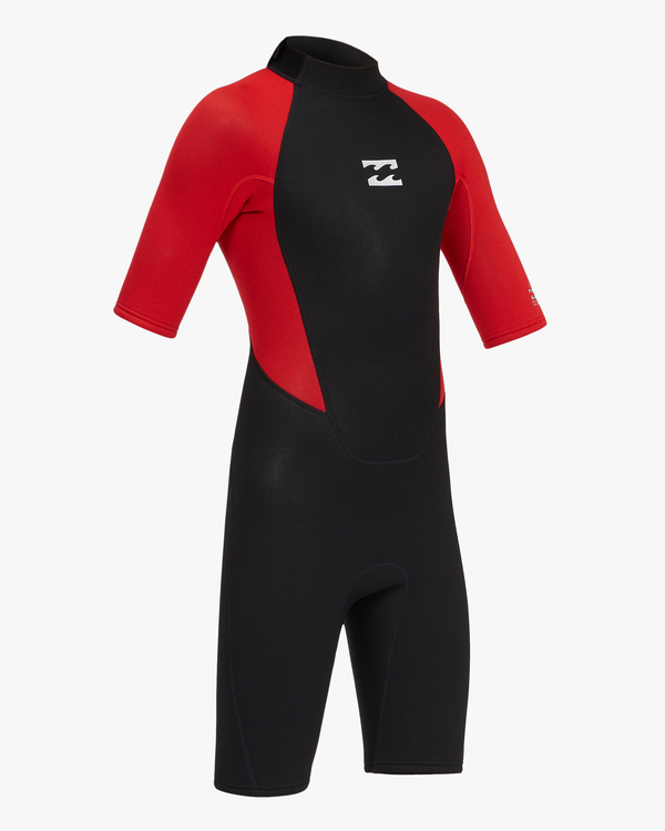 1 2/2mm Intruder - Back Zip Short Sleeve Spring Suit for Boys 8 - 14 Red Z42B91BIP2 Billabong