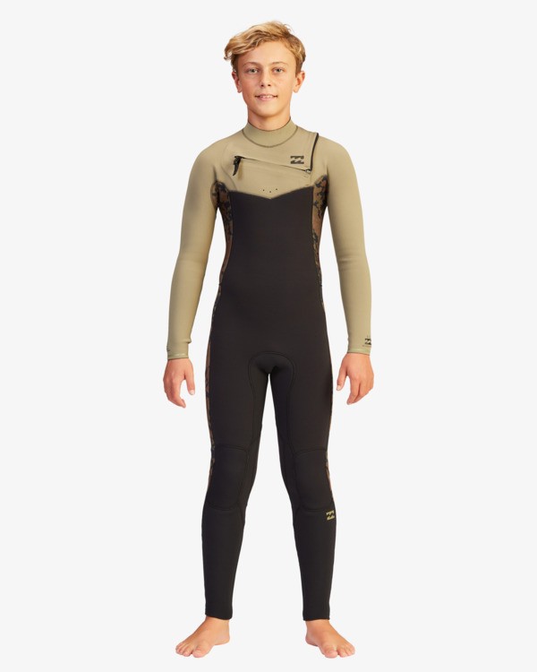 7 4/3mm Revolution Pro  - Neoprenanzug mit Reißverschluss auf der Brust für Jungen Braun Z44B11BIF1 Billabong