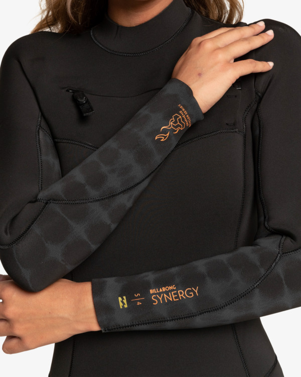 2 4/3mm Synergy  - Neoprenanzug mit Rei&szlig;verschluss auf der Brust f&uuml;r Frauen Schwarz Z44G14BIF1 Billabong