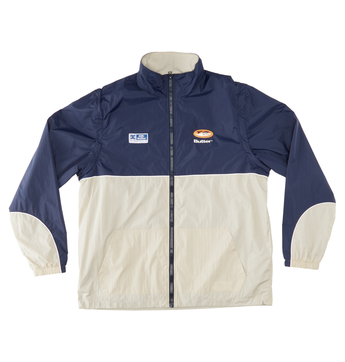 Butter Goods × DCナイロンジャケット Mサイズ DC x BG - 2 in 1 Windbreaker for Men - Men's Beige 2 in 1
