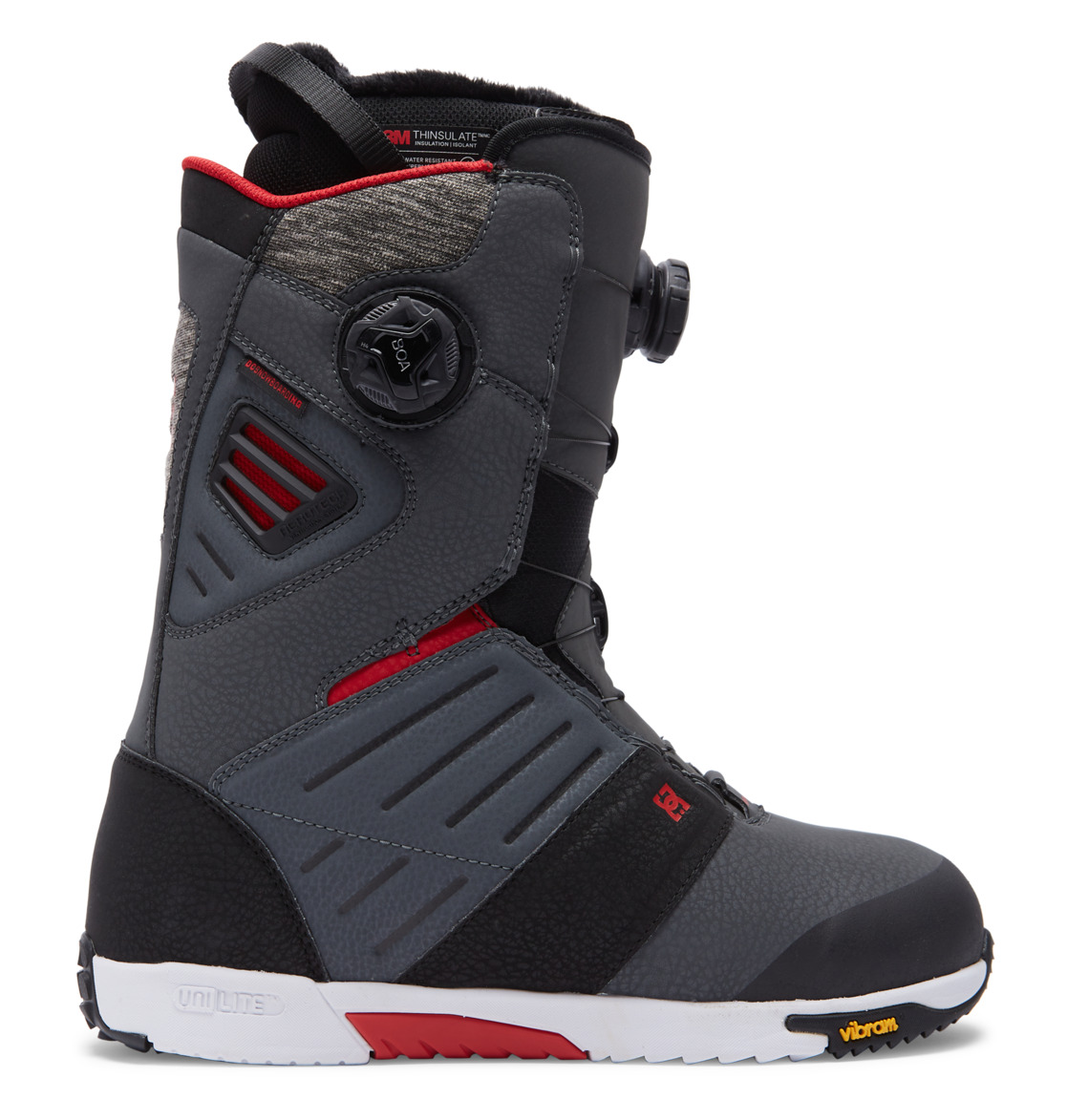 DC JUDGE 2023 スノーボードブーツ グレー/レッド Judge - BOA® Snowboard Boots for Men - Men's Grey BOA® Snowboard