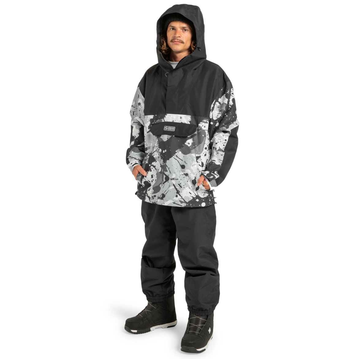 DC-43 - Technical Snow Anorak for Men - Men's Black Technical Snow