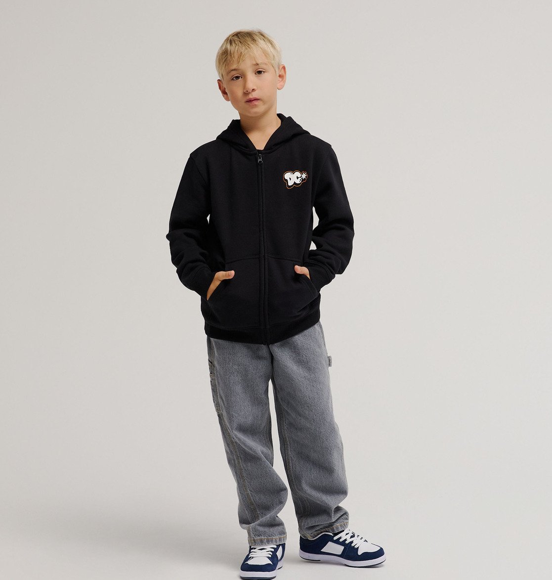 Throw Up - Boys 8-16's Black Zip-Up Hoodie | DC Shoes