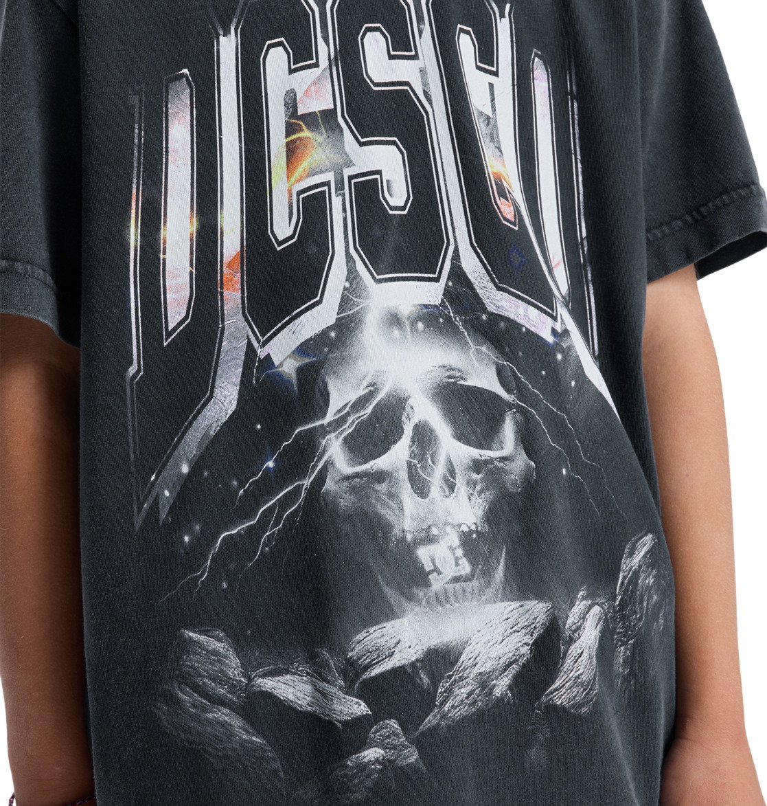 DimMoire Dig in SkullオフショルT Tシャツ Skull Storm - Short Sleeve T-Shirt for Boys 8-16 - Boys 8-16's