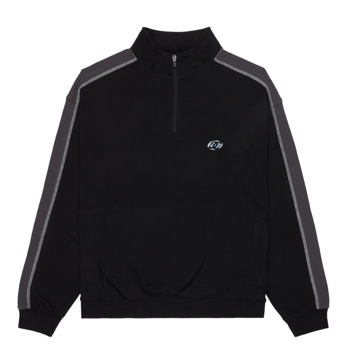 Flow Down - Quarter-Zip Sweatshirt for Men - Men's Black Quarter