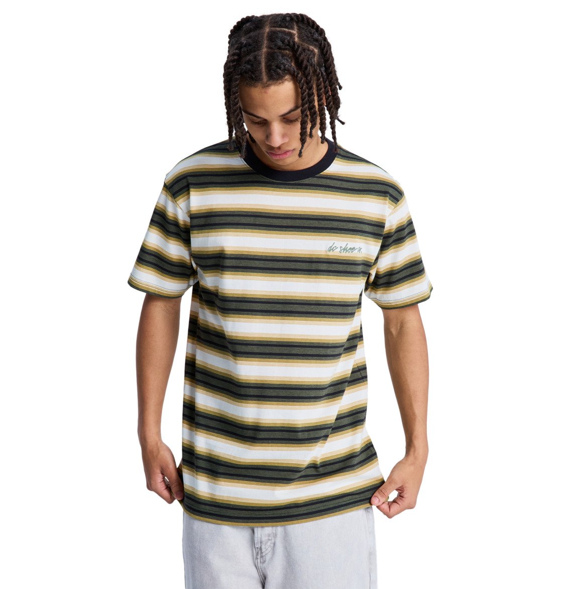Sheriff Stripe - Short Sleeve T-Shirt for Men - Men's Yellow Short