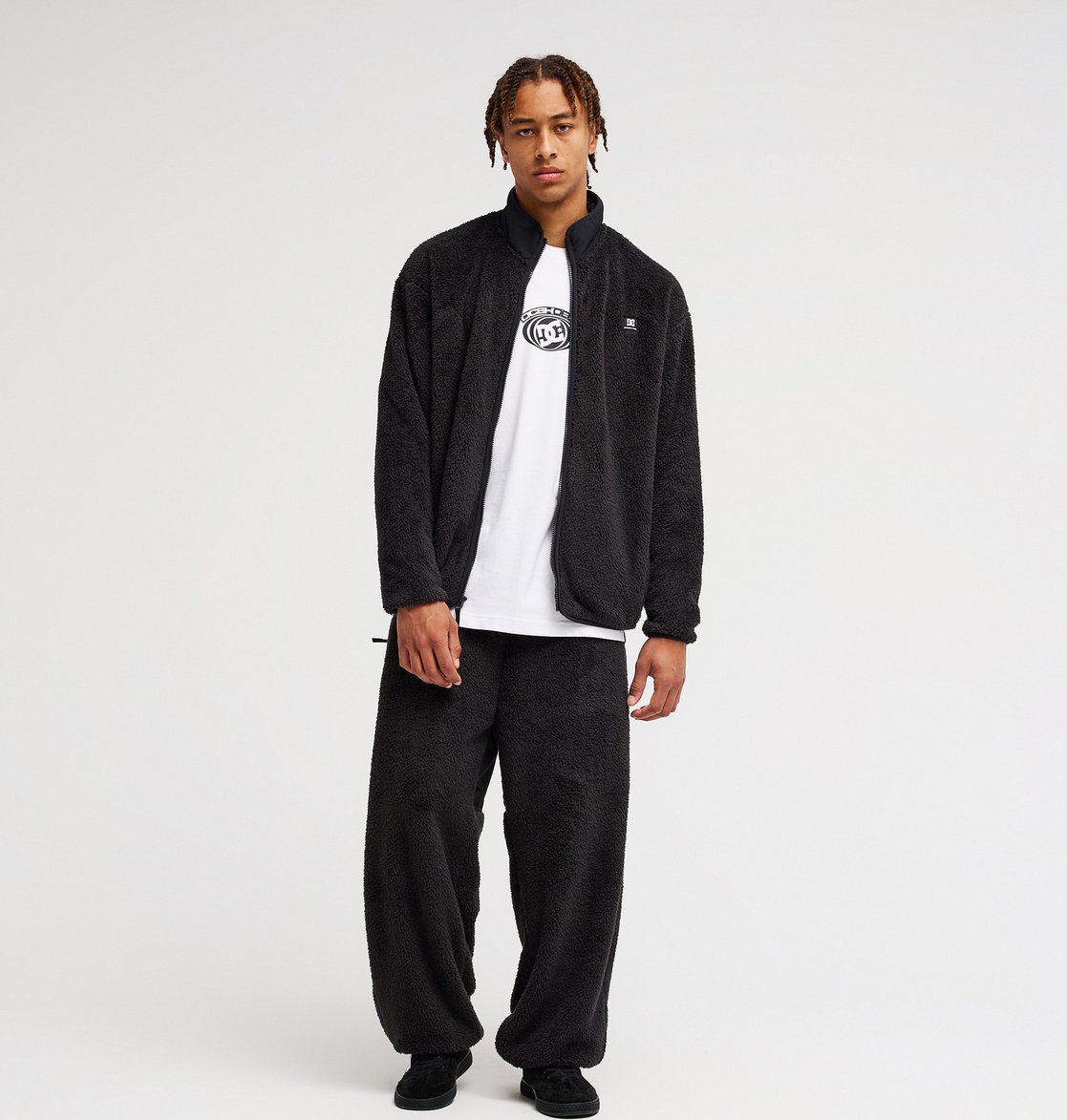 Lynx - Unisex's Black Sherpa Zip Fleece | DC Shoes