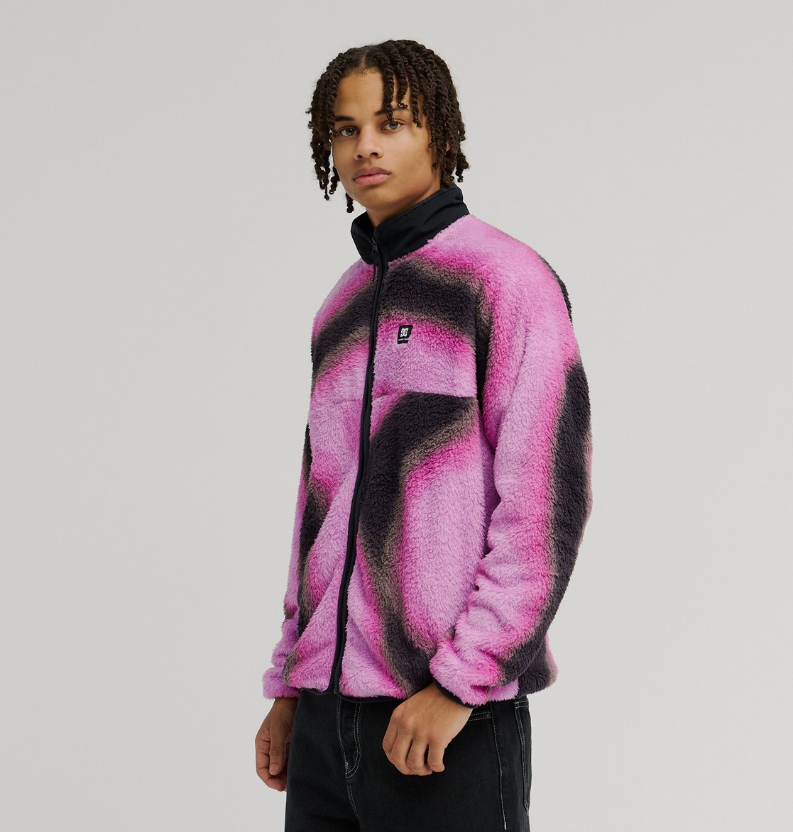 Lynx - Unisex's Pink Sherpa Zip Fleece | DC Shoes