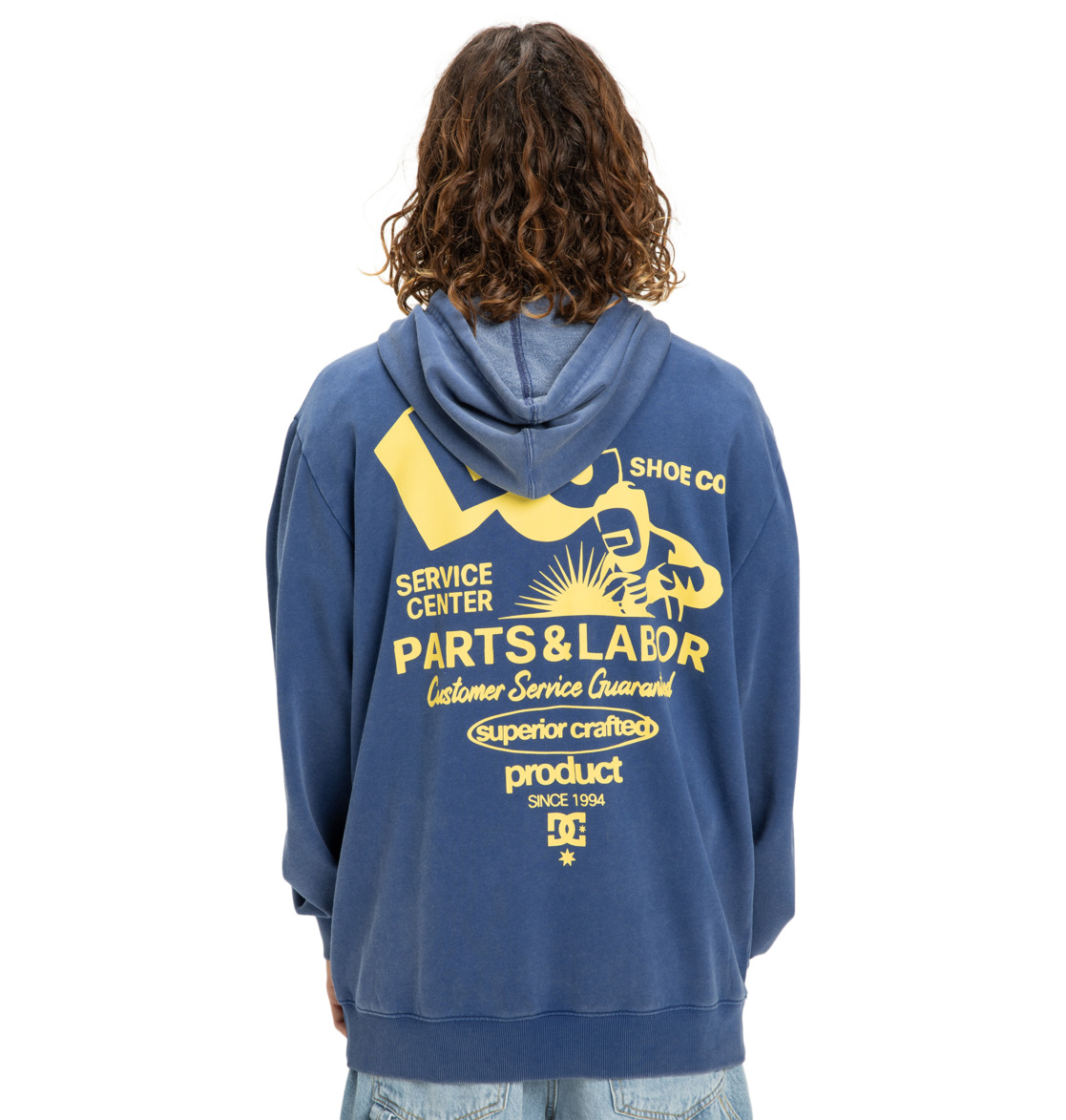 DC Parts Dep - Zip Hoodie for Men - Men's Blue Zip Hoodie | DC Shoes