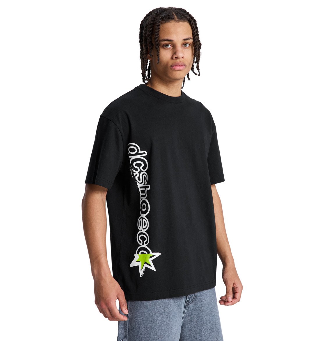 Shock Side - Short Sleeve T-Shirt for Men - Men's Black Short