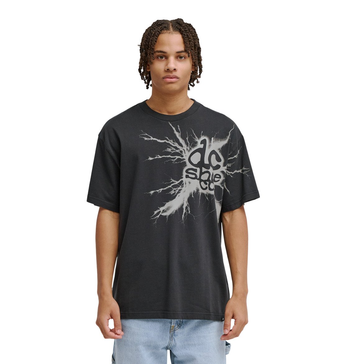 Strike Twice - Short Sleeve T-Shirt for Men - Men's Black Short