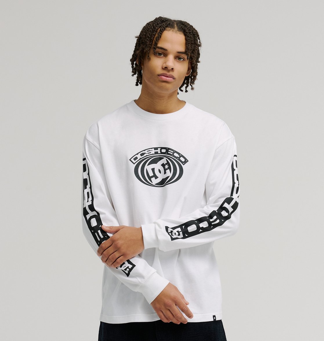 DC Echo - Men's White Long Sleeve T-Shirt | DC Shoes