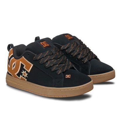 dcshoes, Court Graffik - Scarpe di pelle da Uomo, BLACK/BROWN/GUM (009) Court Graffik - Leather Shoes for Men  300529