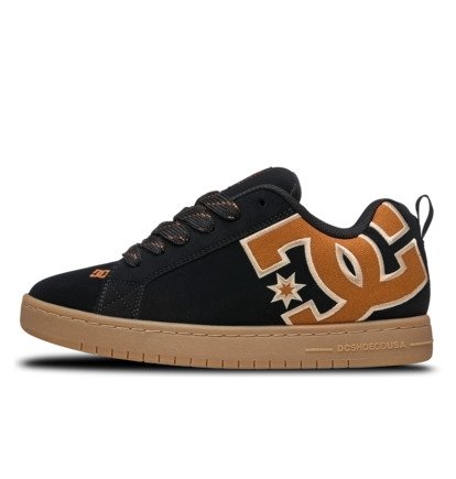 dcshoes, Court Graffik - Scarpe di pelle da Uomo, BLACK/BROWN/GUM (009) Court Graffik - Leather Shoes for Men  300529